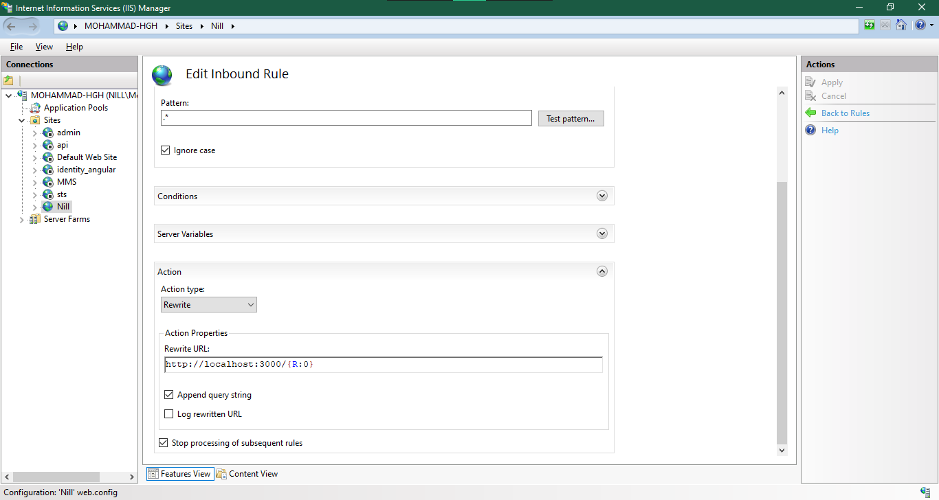 URL Rewrite iis